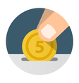 Donation Giving and Receiving Money vector image