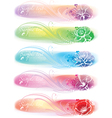 Set of horizontal colorful banners vector image