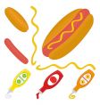 Hot dog vector image
