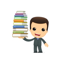 Funny cartoon boss vector image