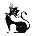 Cat silhouette vector image