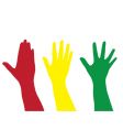 Hands silhouettes vector image