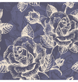 Seamless floral pattern with roses vector image