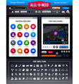 Set of user interface elements vector image