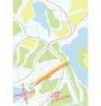 Map of trip vector image