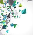 Fly colorful 3d pyramids background vector image