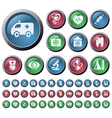 Medical buttons vector image