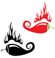 Red hot chili peppers icon vector image