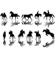 Horses and riders vector image