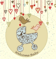 Baby card vector image