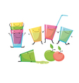 Plastic cups vector image