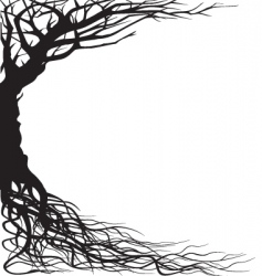 Tree silhouette vector image