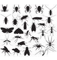 Silhouette household pests vector image