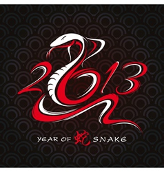 New year card with snake vector image