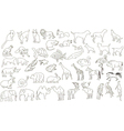Rough animals Rough animals vector image