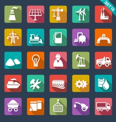 Industry icons - flat design vector image