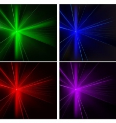 Disco lights set vector image