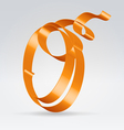 Silk ribbon letter abc vector image