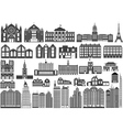 Building fronts vector image