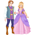 Charming prince and beautiful princess vector image