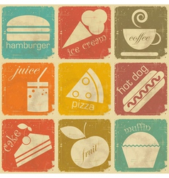 Set of Vintage Food Labels vector image