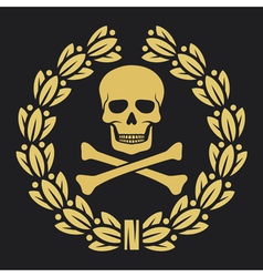 Skull and cross bones vector image