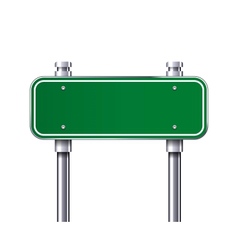 Blank traffic road sign vector image