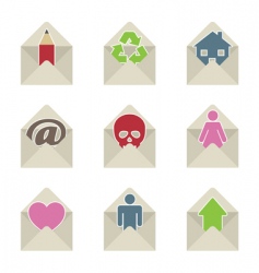 Mail icons Mail icons vector image