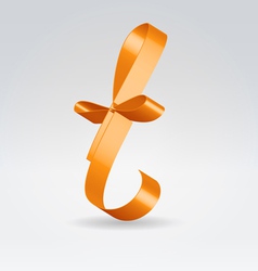 Silk ribbon letter abc Silk ribbon letter abc vector image