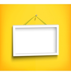 White frame on the wall White frame on the wall vector image