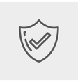 Bestseller Guaranteed badge thin line icon vector image