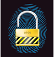 Security lock vector image