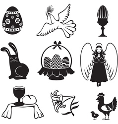 Easter set vector image