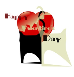 Retro greeting card vector image