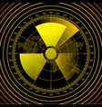 Radar screen with radioactive sign vector image