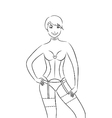 Sexy girl in corset isolated - Sexy girl in corset isolated - vector image