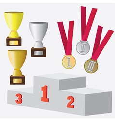 Set of awards vector image
