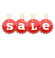 Red Sale Tags vector image