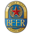 Beer label design vector image