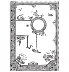 Antique frame engraving vector image