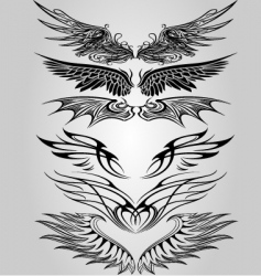 Wing set vector image