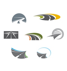 Road symbols and pictograms vector image