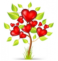 Tree of hearts vector image