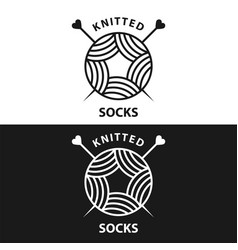 Knitted wear logo Knitted wear logo vector image