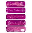 Set of pink banners vector image