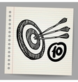 Target mission doodle vector image