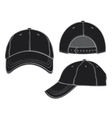 Black baseball cap vector image