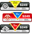 Set of sale labels vector image