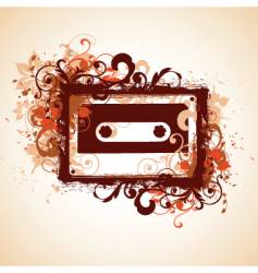 Audio cassette vector image