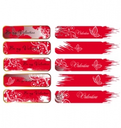 Valentine's banners vector image